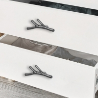 Ручка кнопка CAPPIO "Ветка", цвет старинное серебро