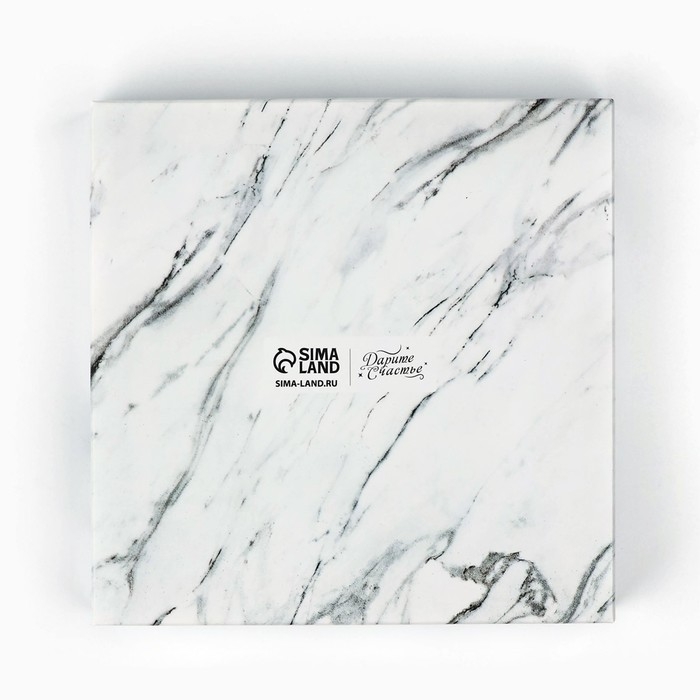 Коробка для кондитерских изделий &laquo;Мрамор&raquo;, 15 х 15 х 20 см