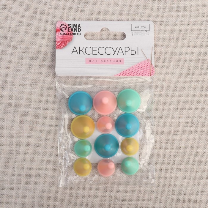 Набор заглушек для спиц, d=1.8 / 1.3 см, 12 шт., разноцветный