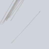 Иглы металл для бисера в стеклянной колбе тонкие набор 10 шт&Oslash; 0,7х120 мм 1,5х1,5х14 см