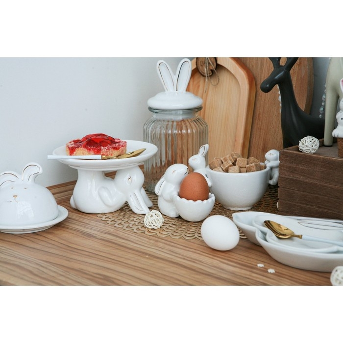 Блюдо для десертов Доляна &laquo;Зайка в золотом&raquo;, 16&times;9,5 см