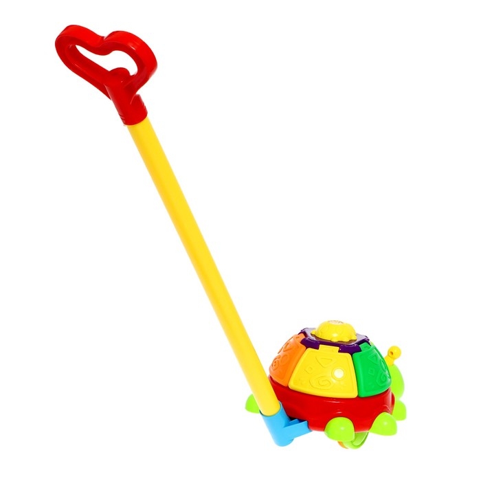 Каталка на палочке &laquo;Жучок&raquo;, крутится, звенит, цвета МИКС