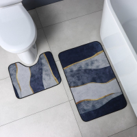 Коврики для ванной и туалета Доляна &laquo;Вега&raquo;, 2 шт: 50&times;80 см, 50&times;40 см