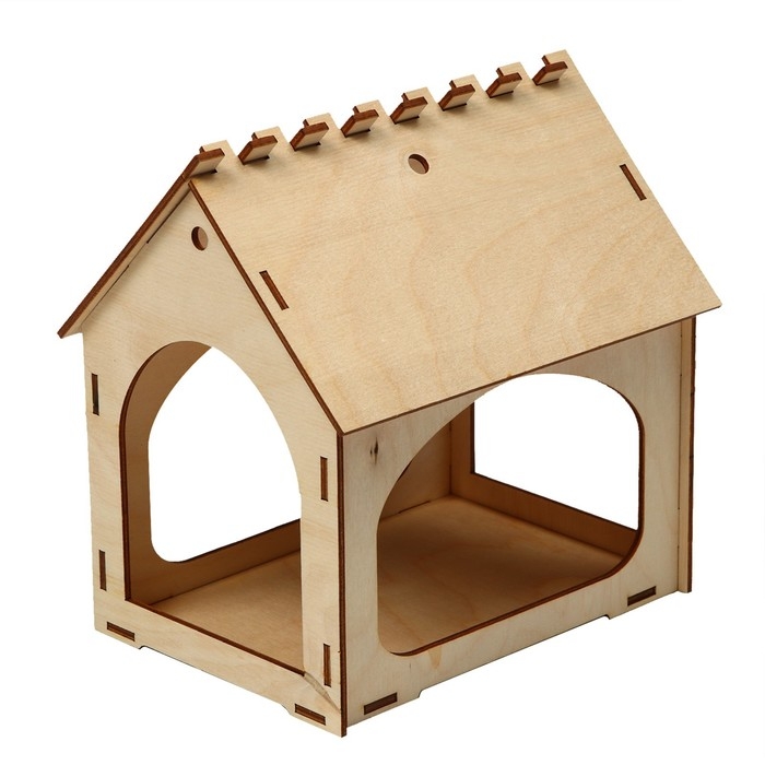 Деревянная кормушка своими руками для птиц &laquo;Комплект-А&raquo;, 14 &times; 17.5 &times; 19 см, Greengo