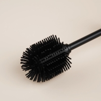 Ёршик для унитаза с подставкой SL Home, силиконовый, 9,6&times;9,6&times;39 см, цвет бежевый