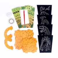 Набор для творчества &laquo;Создай ночник с гравюрой. Динозавр&raquo;, 3Д конструктор, голографическая гравюра, 3+