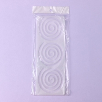 Форма для шоколада &laquo;Спираль&raquo;, силикон, 3 ячейки, 24,5&times;9&times;0,3 см, цвет прозрачный