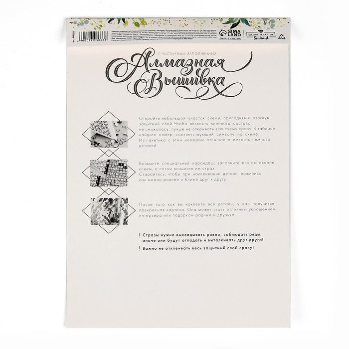 Алмазная мозаика с частичным заполнением на холсте &laquo;Девушка с драконом&raquo;, 20 х 30 см