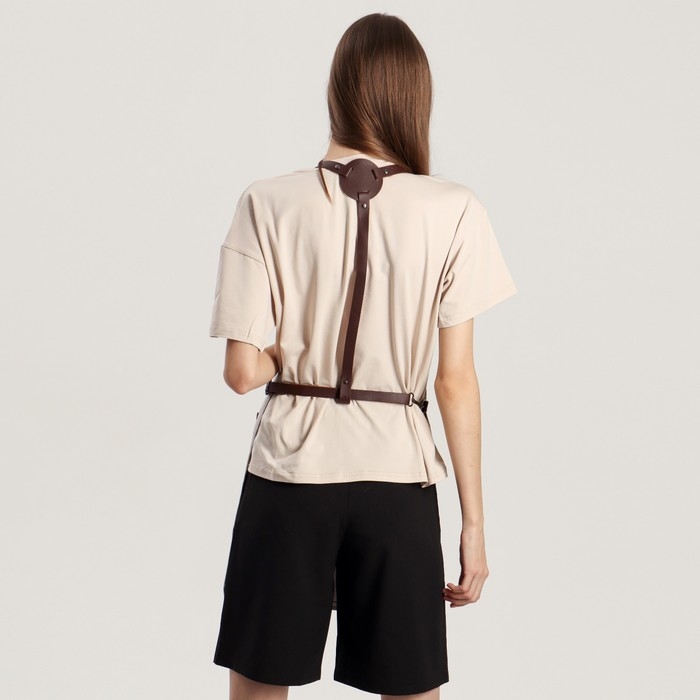 Фартук для мастера, цвет серый/коричневый