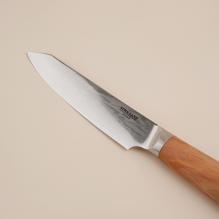 Нож кухонный SL Home &laquo;Оливия&raquo;, универсальный, лезвие 12,7 см, дамасская сталь, цвет коричневый