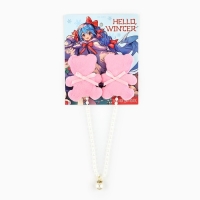 Заколки мишки новогодние &laquo;Привет зима&raquo;, на Новый год, набор 2 шт, 5 х 4 см