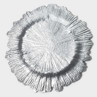 Тарелка - блюдо подстановочное Magistro &laquo;Сияние&raquo;, d=33 см, цвет серебряный