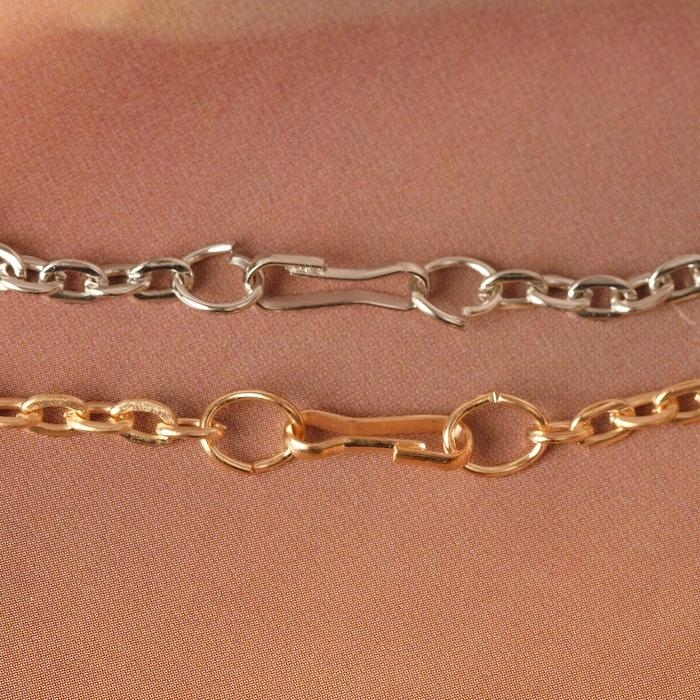 Кулоны &laquo;Неразлучники&raquo;, половинки сердец, ключ и замок, цвет серебристо-золотой, 45см