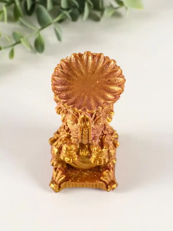 Подсвечник "Слон" высота 12 см, бордо с позолотой