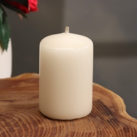 Свеча - цилиндр, 4&times;6 см, 9 ч, шампань