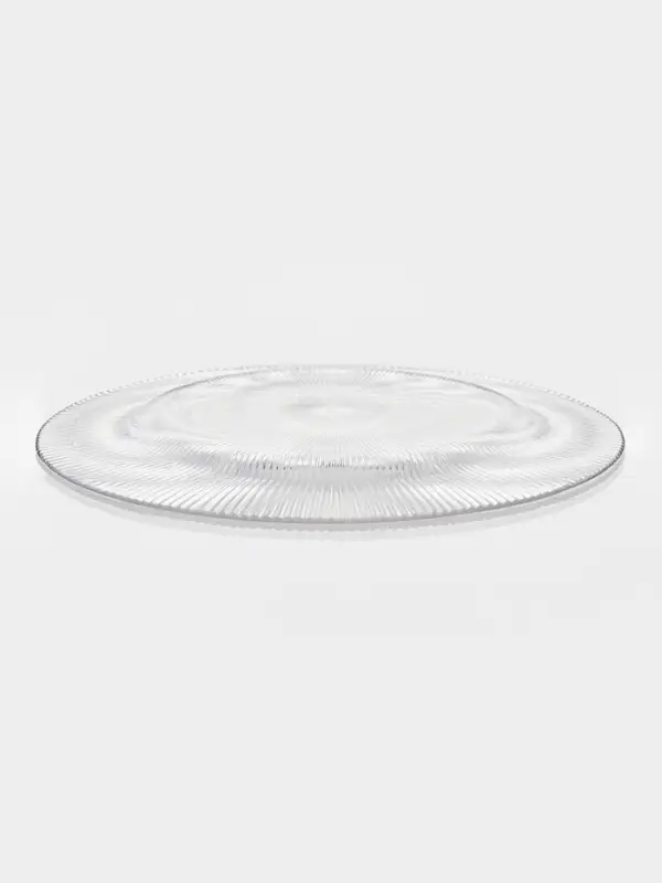 Тарелка стеклянна "Грани", 32,5х1,5 см