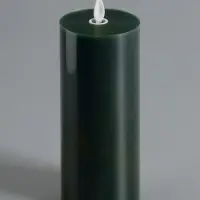 Светодиодная свеча восковая "Глубокий зеленый", 20x7 см, АААx3 (не в компл.), Т/БЕЛЫЙ