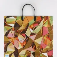 Пакет "Голден", полиэтиленовый с пластиковой ручкой, 38 х 34 + 3 см, 90 мкм