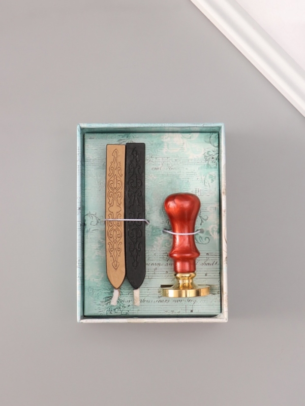 Сургучный набор "Старый город" печать, ручка, сургуч 12,5х10х3,6 см