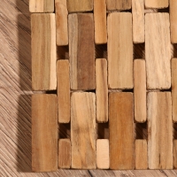 Коврик из тикового дерева, 30х20х0,7 см