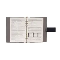 Органайзер на кольцах, А5, с хлястиком, 80л, линия, к/зам, Синий