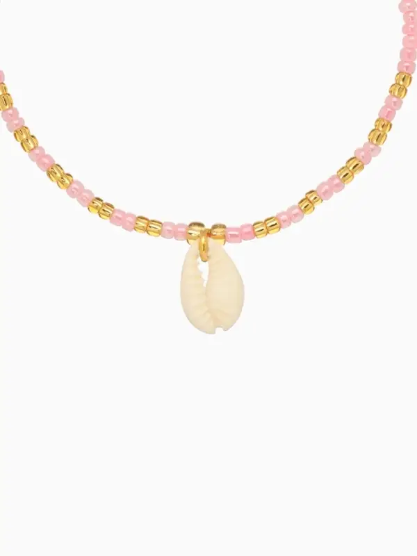 Браслет "Виколия" длина 16 см, цв. розовый, золотистый