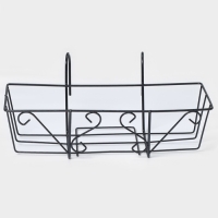 Подставка для цветов балконная Доляна &laquo;Ренессанс&raquo; 45,5&times;20&times;12 см, цвет чёрный