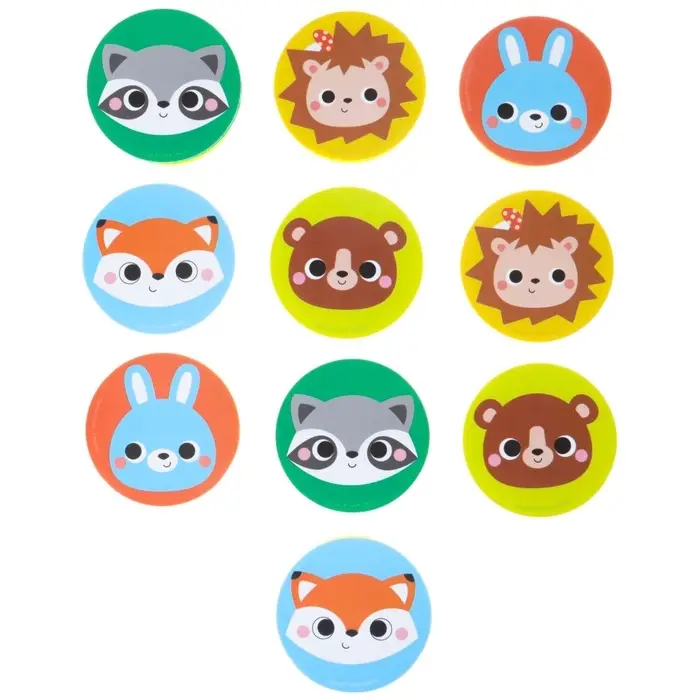 Мемо-игра: Присоски многоразовые для игры в ванной &laquo;Животные леса&raquo;, найди пару, 5 пар, 10 стикеров EVA, Крошка Я