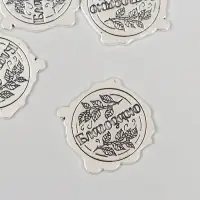 Декор металл для творчества "Оттиск печати. Благодарю" 3х3 см