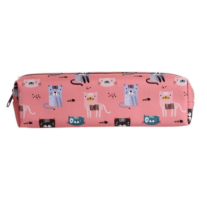 Пенал школьный на молнии "Кошки/Собачки", МИКС