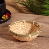 Чаша плетеная в 2 слоя, 13 см, бамбук