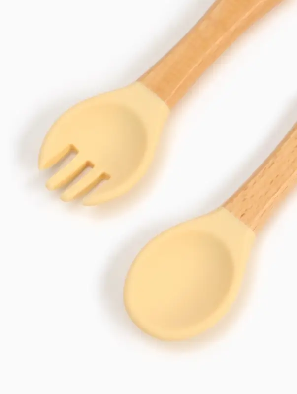 Тарелка детская секционная с ложкой и вилкой, 3 секции, бирюзовый, Mum&Baby