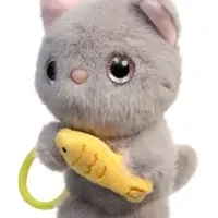 Мягкая игрушка "Котик с рыбкой", 13 см, МИКС