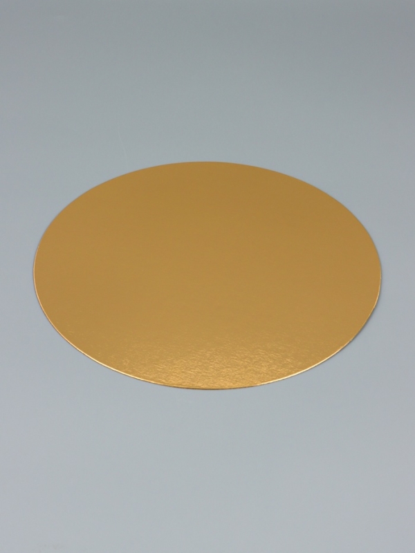 Подложка для торта, 24 см, золото - белая, 0.8 мм