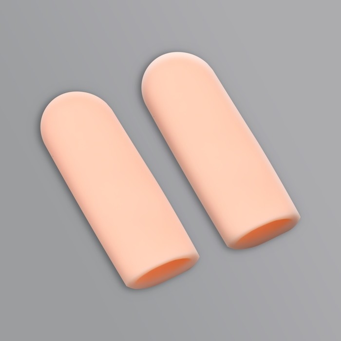 Напальчники для защиты пальцев, силиконовые, 2 шт, цвет бежевый