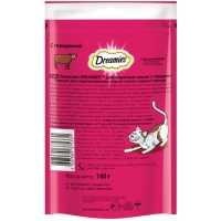 Лакомство Dreamies для кошек, говядина, 140 г