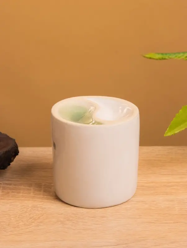 Аромалампа керамика, цв. молочный, 6,5х6,5х7 см