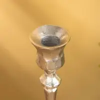 Подсвечник "Грани" алюминий 30 см, цв. серебро