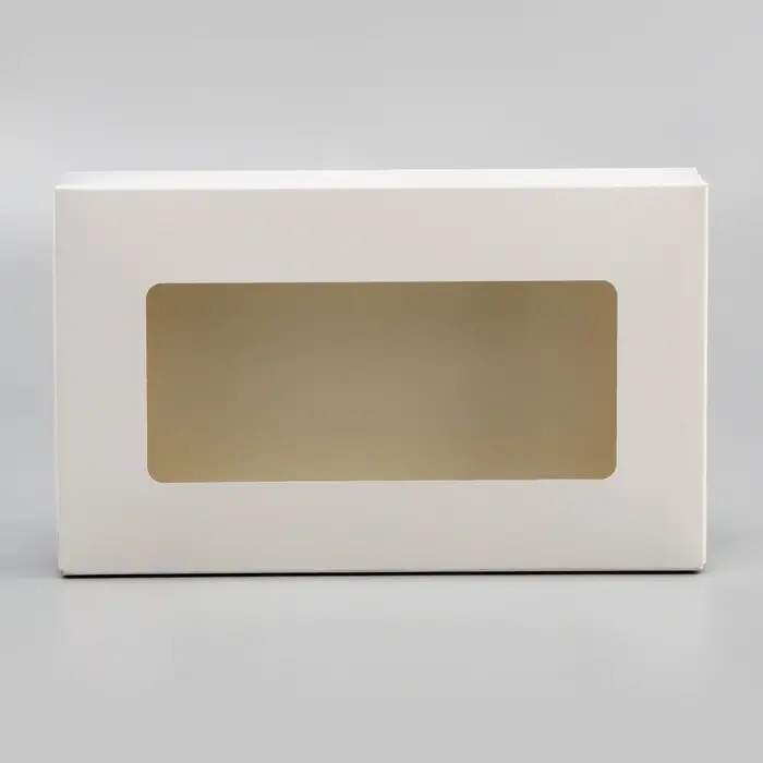 Контейнер на вынос, с окном, белый, 20&times;12&times;4 см