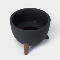 Кашпо на ножках &laquo;Флориан&raquo;, 4,2 л, d=25 см, h=18,5 см, цвет графитовый