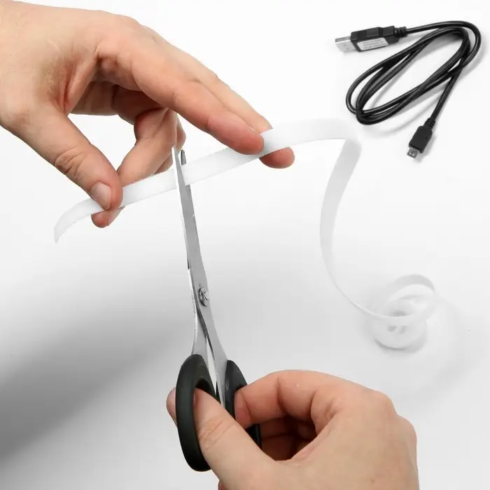 Лента-липучка для проводов 1000&times;10&times;1.5 мм ТУНДРА, белая, 1 шт.