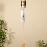 Музыка ветра "Цилиндр" бамбук, дерево, алюминий 8х8х85 см