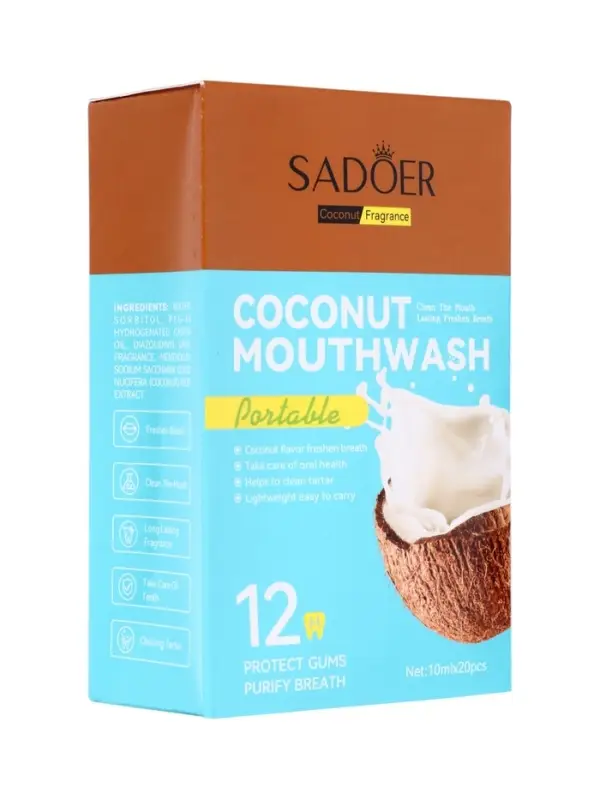 Набор ополаскивателей для рта в стиках со вкусом кокоса, 20шт по 10 мл