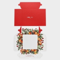 Коробка для капкейков и бенто-торта &laquo;Счастья в Новом году&raquo;, венок 25 х 25 х 10 см