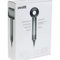 Фен WELLT A01 WELLAIR, 1600 Вт, 5 насадок, 3 скорости, 4 темп. режима, ионизация, серый