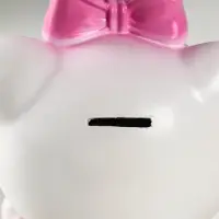 Копилка "Киска с бантом розовым" 17,5х12,5х11,5 см
