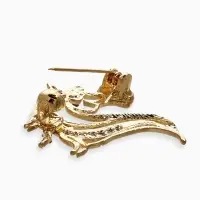 Брошь "Лошадь" изящная, цвет белый в золоте