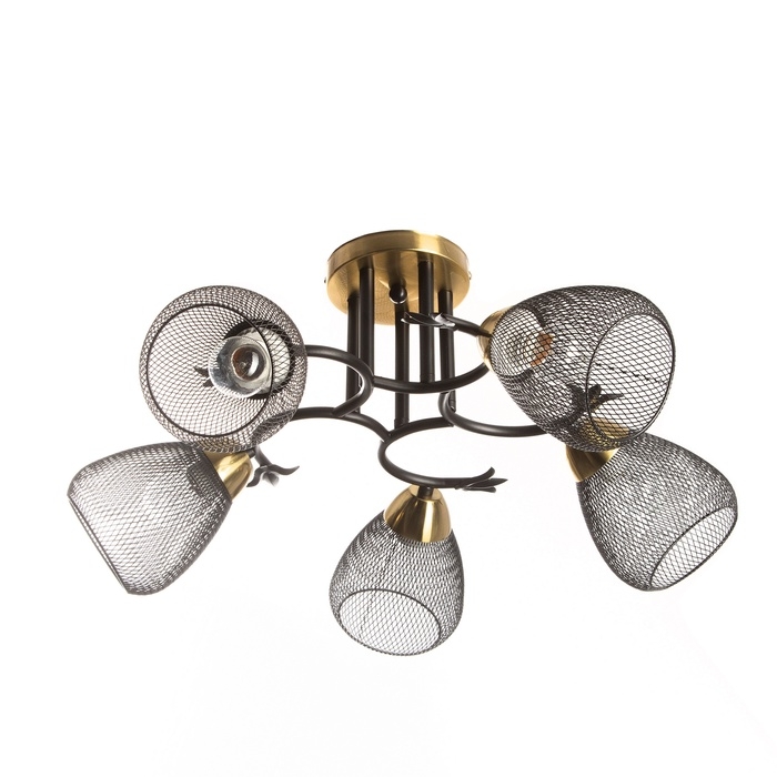 Люстра "Дассе" 5хЕ27 40Вт черно-бронзовый 53х53х24 см