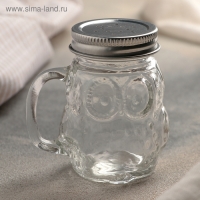 Солонка стеклянная &laquo;Сова&raquo;, 100 мл, 7,5&times;6&times;8,5 см