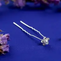 Шпилька для волос &laquo;Декор мини&raquo;, ромашка, серебро